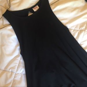 Plain black T-shirt dress